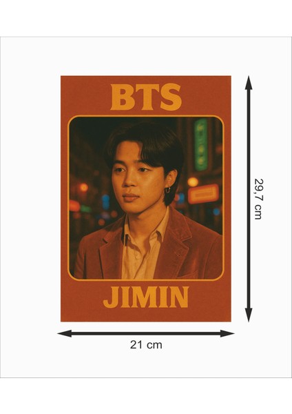 Bts Jimin Dekoratif Retro Ahşap Poster fiyatları