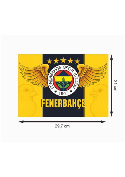 Fenerbahçe Kanarya Kanatları Logo Dekoratif Ahşap Poster fiyatları