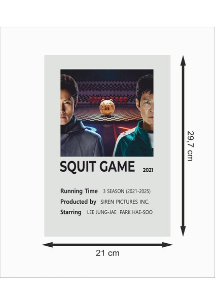 Squid Game Dizi Afişi Çerçevesiz Dekoratif Ahşap Poster fiyatları