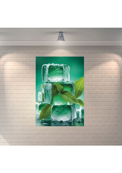 Buz Küpleri Dekoratif Ahşap Poster