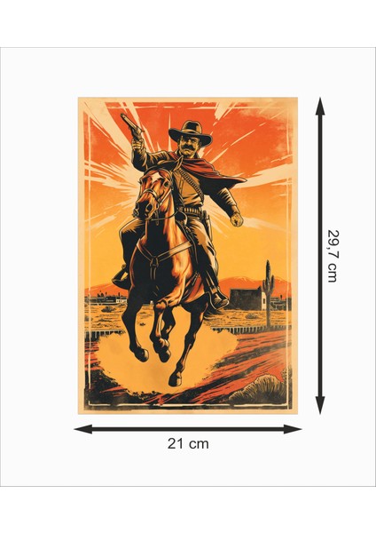 Kovboy Dekoratif Retro Ahşap Poster fiyatları