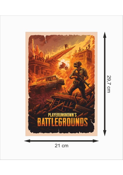 Pubg 1 Dekoratif Retro Ahşap Poster fiyatları
