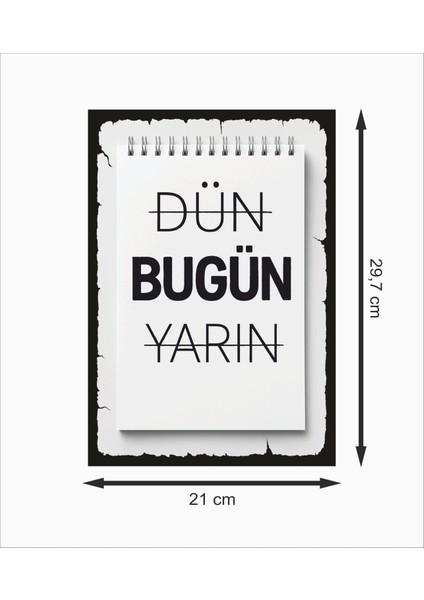 Dün Bugün Yarın Dekoratif Retro Ahşap Poster fiyatları