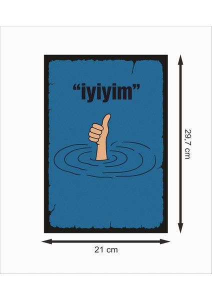 Iyiyim Pozitif Motivasyon Dekoratif Retro Ahşap Poster fiyatları