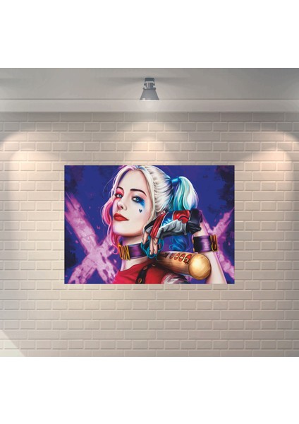 Harley Quinn 1 Dekoratif Retro Ahşap Poster