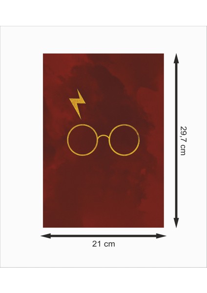 Harry Potter Gözlük Şimşek Logo Dekoratif Retro Ahşap Poster fiyatları