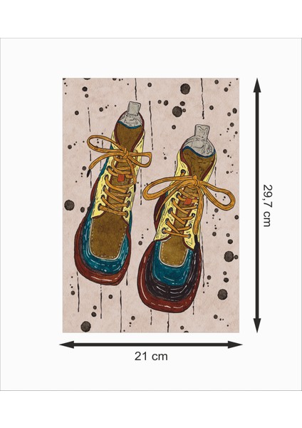 Bot Ayakkabı Dekoratif Retro Ahşap Poster fiyatları