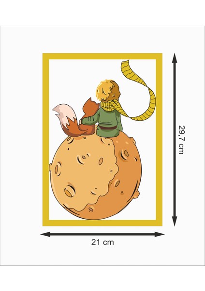 Küçük Prens 2 Dekoratif Retro Ahşap Poster fiyatları