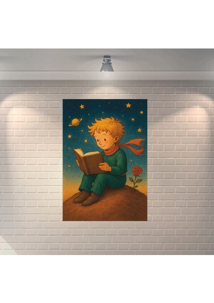 Küçük Prens 3 Dekoratif Retro Ahşap Poster