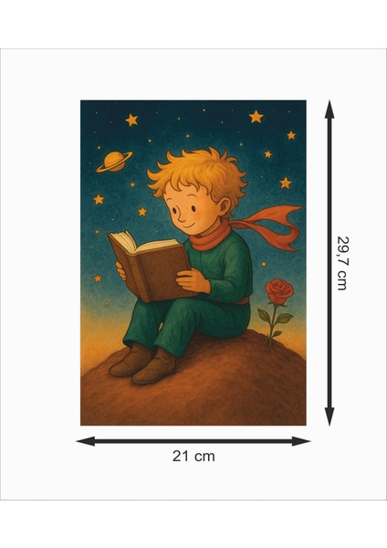 Küçük Prens 3 Dekoratif Retro Ahşap Poster fiyatları