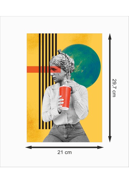 Collage Heykel Kadın Dekoratif Ahşap Poster fiyatları