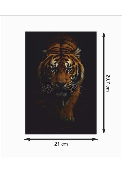 Kaplan Yakın Çekim Dekoratif Ahşap Poster fiyatları