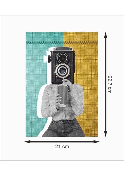 Collage Kamera Dekoratif Retro Ahşap Poster fiyatları