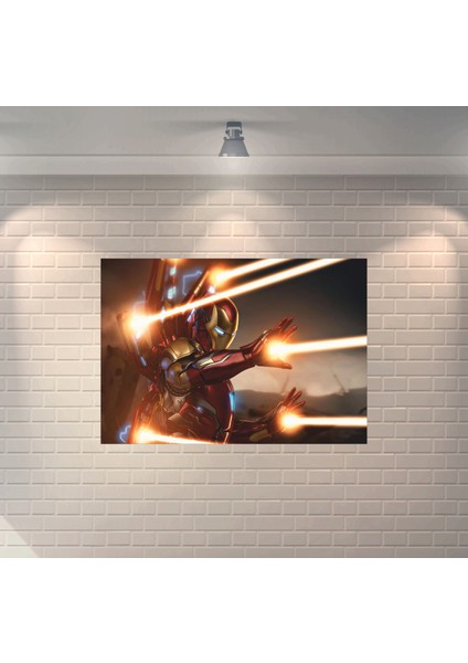 Iron Man Demir Adam 3 Dekoratif Ahşap Poster