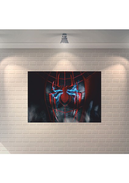 Örümcek Adam Elektro Manyetik Kostüm Dekoratif Ahşap Poster