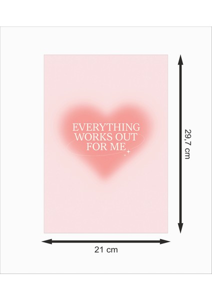 Pembe Dekoratif Ahşap Poster Everythınk Works Out For Me fiyatları