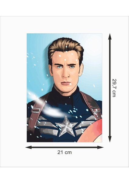 Kaptan Amerika 1 Dekoratif Retro Ahşap Poster fiyatları