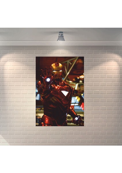 Iron Man Demir Adam 2 Dekoratif Retro Ahşap Poster