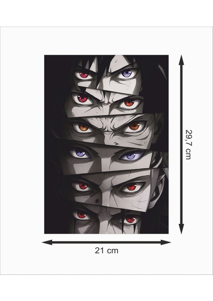 Anime Naruto Gözler Dekoratif Retro Ahşap Poster fiyatları