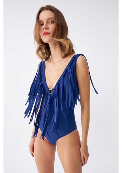 Kadın Püsküllü Mayo Saks 34024 fırsatları