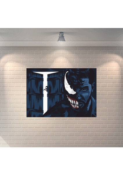 Venom Zehirli Öfke 1 Dekoratif Retro Ahşap Poster