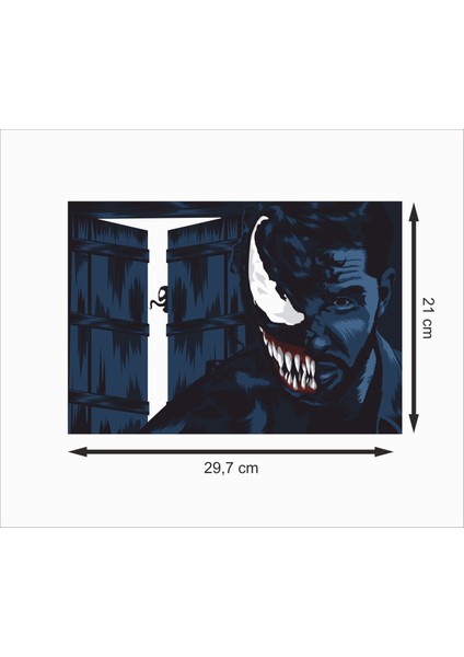 Venom Zehirli Öfke 1 Dekoratif Retro Ahşap Poster fiyatları