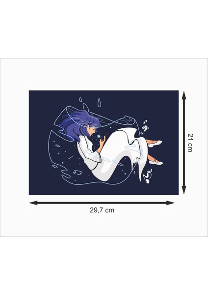 Anime Fanusun Içinde Kız Dekoratif Ahşap Poster fiyatları