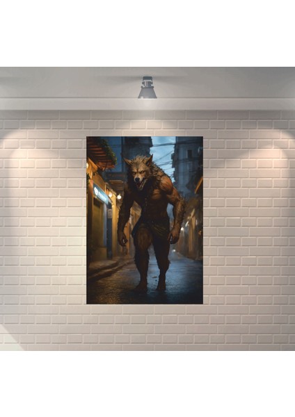 Kurt Adam Dekoratif Retro Ahşap Poster