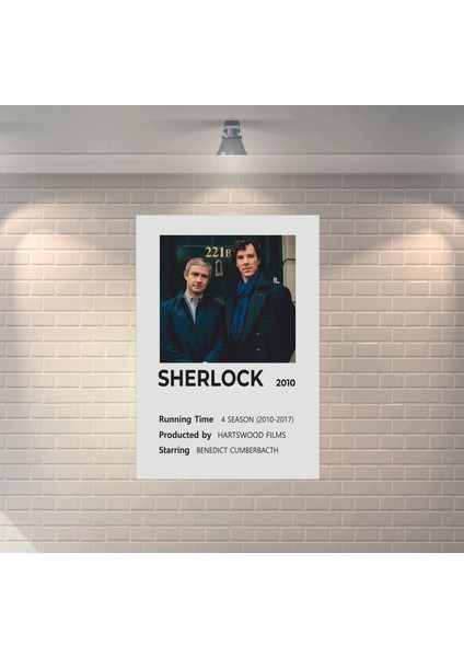 Sherlock Dizi Afişi Çerçevesiz Dekoratif Ahşap Poster