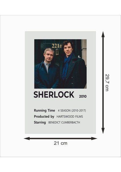 Sherlock Dizi Afişi Çerçevesiz Dekoratif Ahşap Poster fiyatları