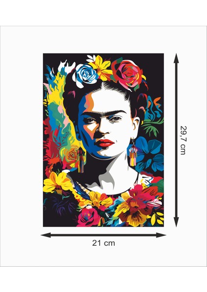 Frida Kahlo Portre Sanat 1 Dekoratif Ahşap Poster fiyatları