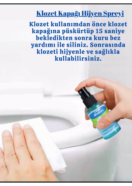 Yugodrmars Klozet Kapağı Temizleyici Yüzey Dezenfektan Sprey Hijyen 50ML ( 2 Adet) fiyatları