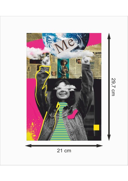 Collage Me World Dekoratif Retro Ahşap Poster fiyatları