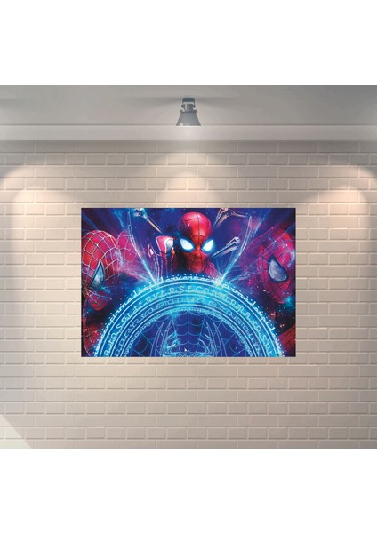 Örümcek Adam Çoklu Evren Üç Örümcek Adam Dekoratif Ahşap Poster