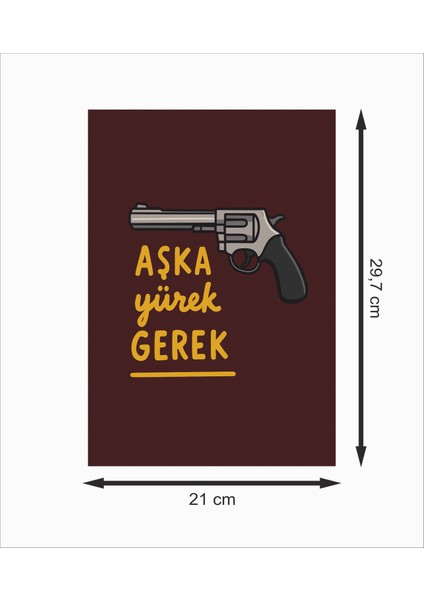 Aşka Yürek Gerek Dekoratif Ahşap Poster fiyatları