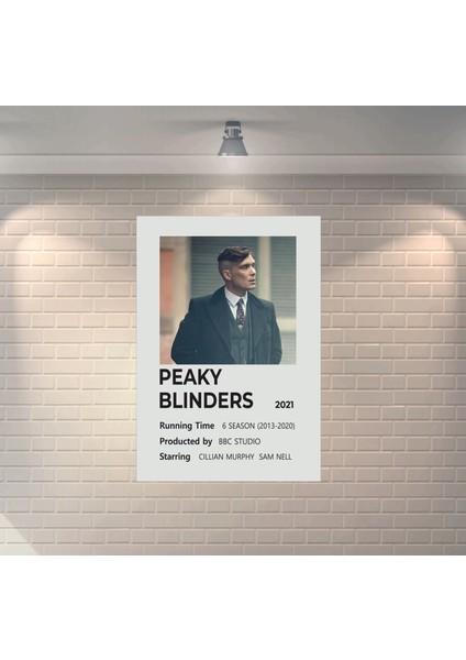 Peaky Blinders Dizi Afişi Çerçevesiz Dekoratif Ahşap Poster