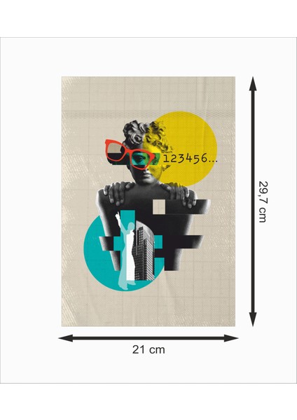 Collage Heykel Dekoratif Ahşap Poster fiyatları