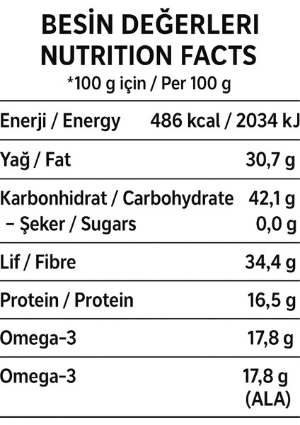 Chia Tohumu | 250 G | Yüksek Lif & Omega‑3 Içerikli %100 Bitkisel | Süper Gıda | Vegan | Gluten‑free modelleri