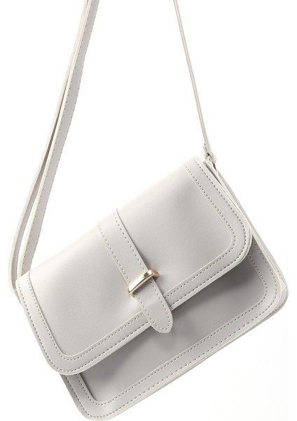 Gri Shk127 Deri Iç Fermuar Cepli Çıtçıt Kapamalı El,Kol Ve Omuz Çantası U:17 E:22 G:7 Cm