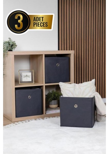 3'lü Çamaşır Oyuncak Raf Düzenleyici Set, Kapaksız Dolap Içi Saklama Kutusu (30X30X30CM) 3 Adet fırsatları