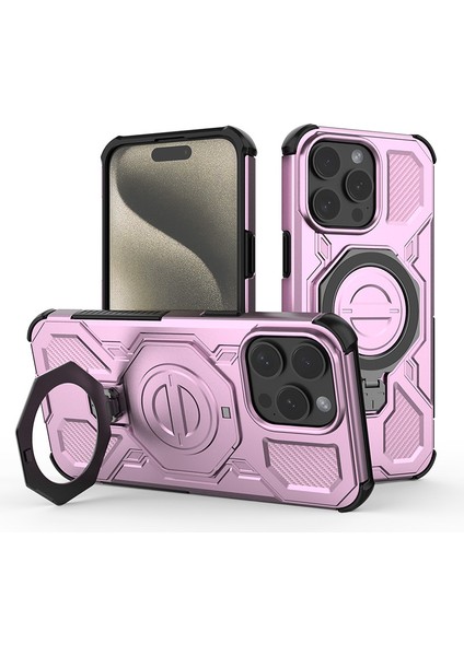iPhone 15 Manyetik Telefon Kılıfı, Askeri Düşme Korumalı Magsafe Telefon Kılıfı Kapağı iPhone 15 (Yurt Dışından)