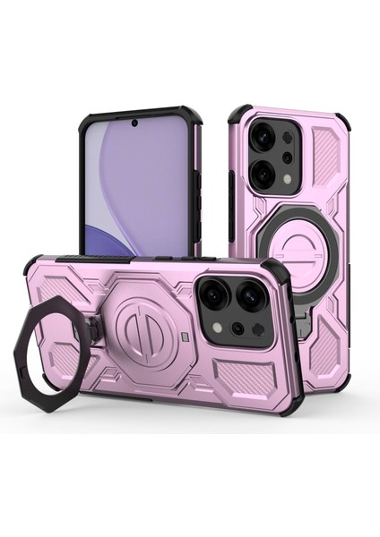 Oppo Reno 14 Manyetik Telefon Kılıfı, Askeri Düşme Korumalı Magsafe Telefon Kılıfı Kapağı Oppo Reno 14 (Yurt Dışından)