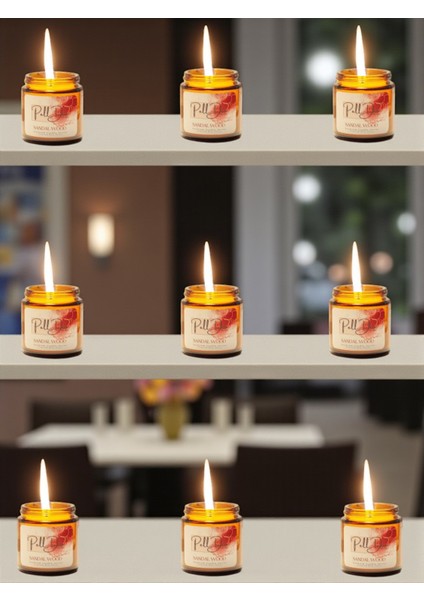 Sandalwood Aromaterapi Mum – Ahşap Fitil, Doğal Soya Mumu