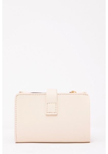 Krem SHK66 Damla Tokalı Çıtçıtlı Ön Cepli Bozuk ve Kağıt Para Bölmeli Kartlıklı Şık Cüzdan indirimleri