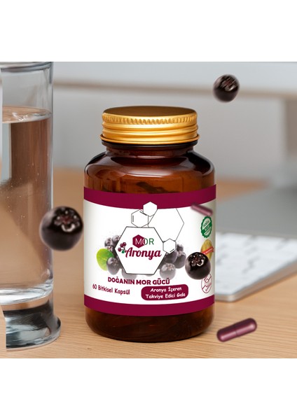 Bitkisel Kapsül 60 Adet Aronya Ekstraktı İçeren Antioksidan Takviye Edici Gıda Spray Dry indirimleri