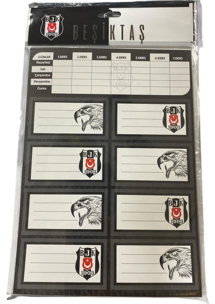 Tmn Beşiktaş Ders Programlı Okul Etiketi 1 Adet 3 Yaprak