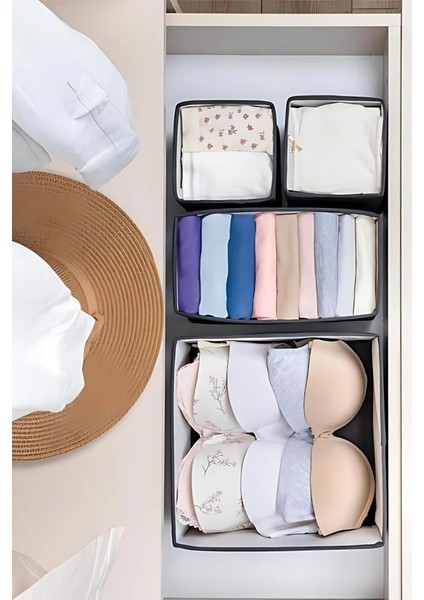 4'lü Dolap Içi Çamaşır Düzenleyici Set, Bebek Kıyafet Eşarp Çorap Sütyen Eşya Saklama Kutu Seti fırsatları