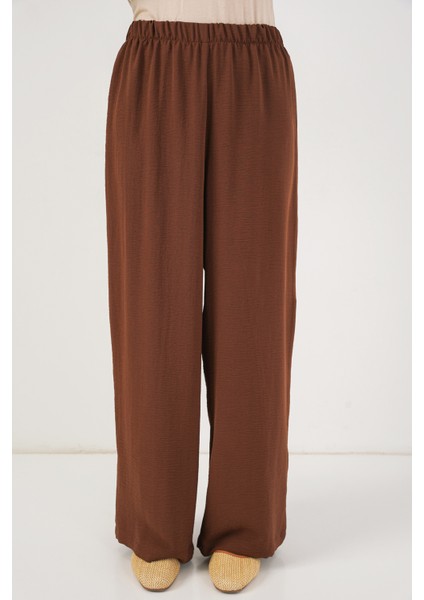 Kadın Önü Bağcıklı Tunik Pantolon Ikili Takım 6744 - Kahverengi indirimleri