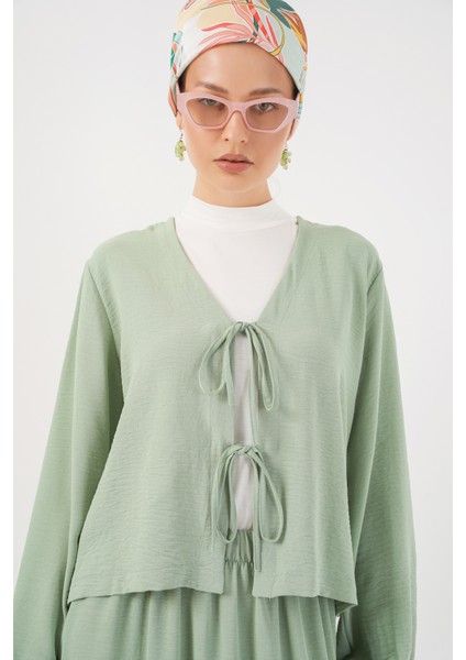 Kadın Ayrobin Kimono Etek Ikili Takım 8047 - Mint fiyatları