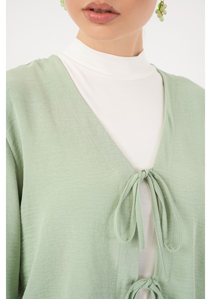 Kadın Ayrobin Kimono Etek Ikili Takım 8047 - Mint fırsatları